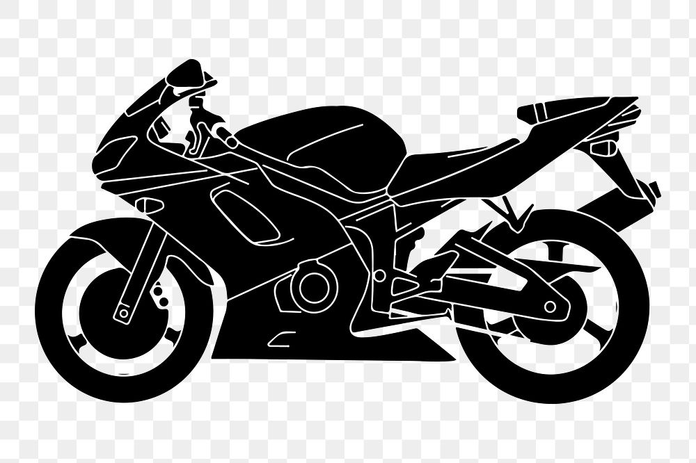 Street motorcycle png sticker illustration, transparent background. Free public domain CC0 image.