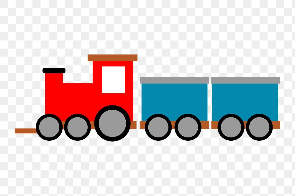 Train cartoon png sticker illustration, transparent background. Free public domain CC0 image.