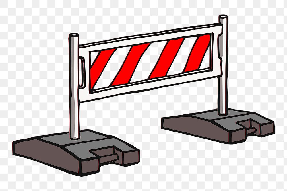 Barrier fence png illustration, transparent background. Free public domain CC0 image.