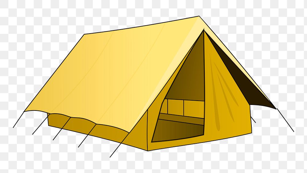 Tent png illustration, transparent background. Free public domain CC0 image.