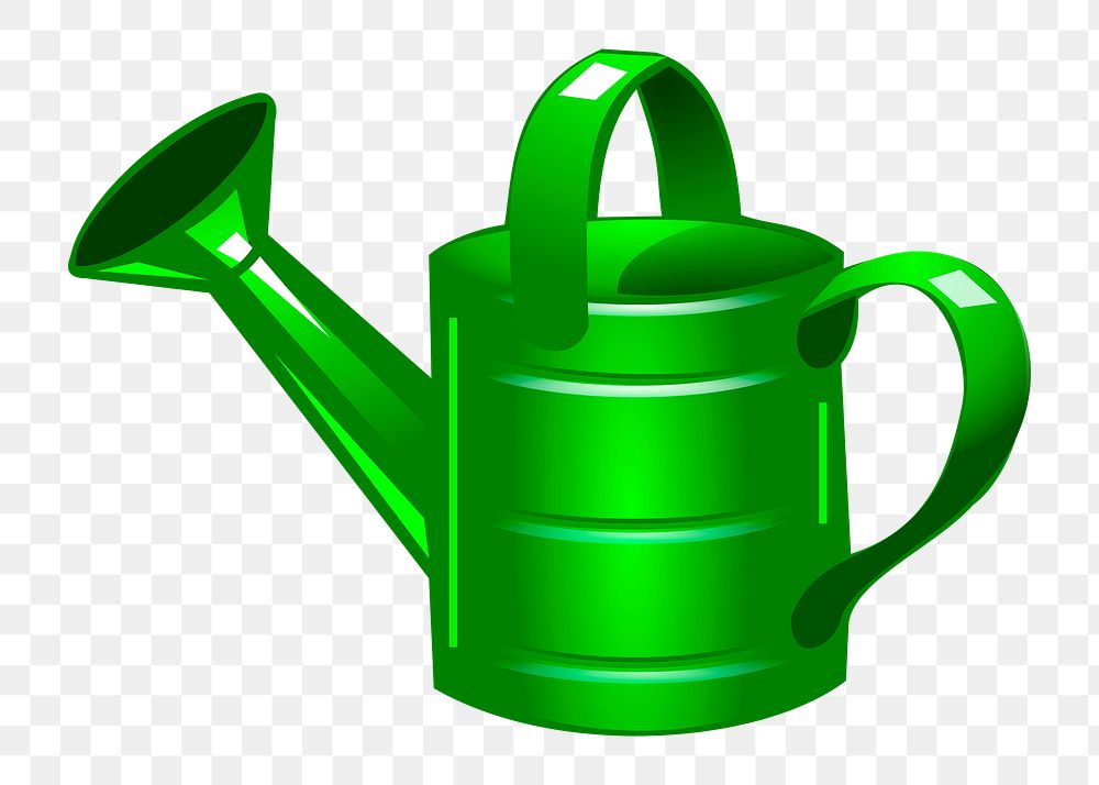 Watering can png illustration, transparent background. Free public domain CC0 image.