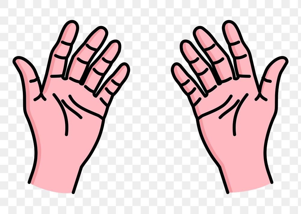 Hands png illustration, transparent background. Free public domain CC0 image.