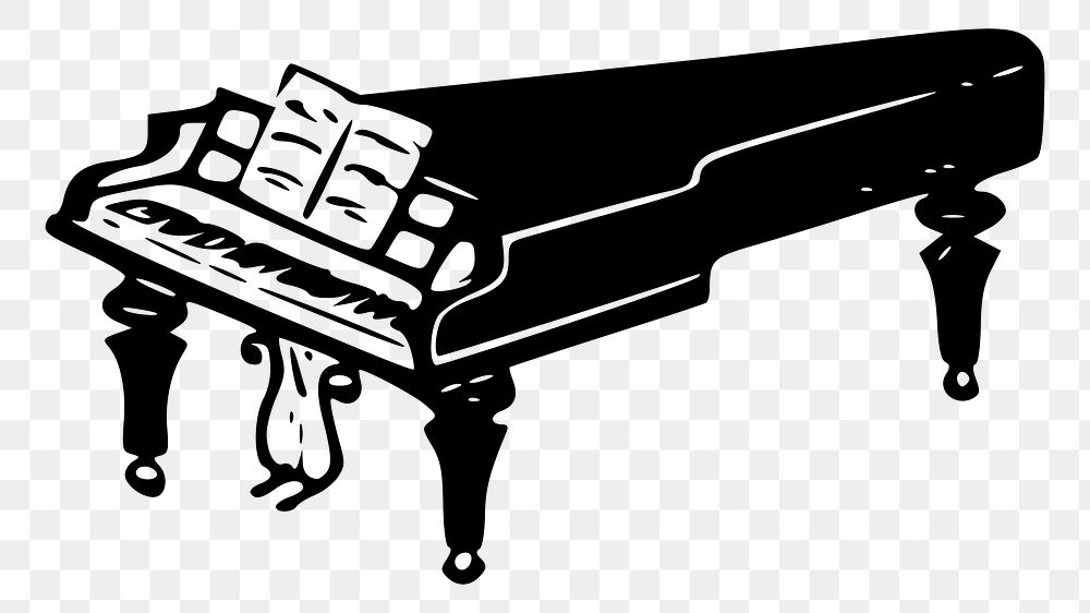 Piano png illustration, transparent background. Free public domain CC0 image.