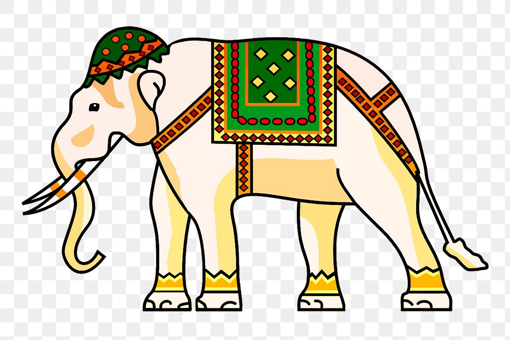 Elephant png illustration, transparent background. Free public domain CC0 image.