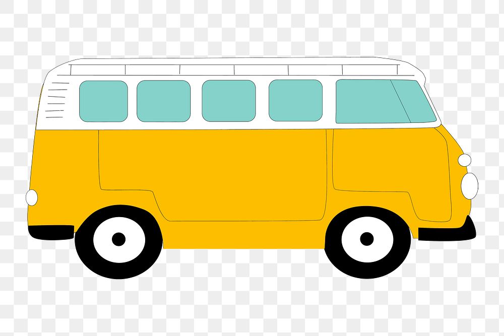 Bus png illustration, transparent background. Free public domain CC0 image.