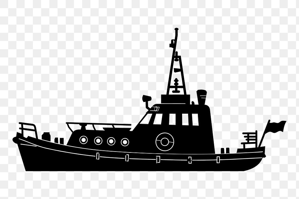 Military ship png illustration, transparent background. Free public domain CC0 image.