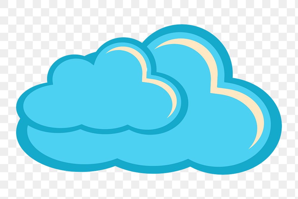 Cloud png sticker, transparent background. Free public domain CC0 image.