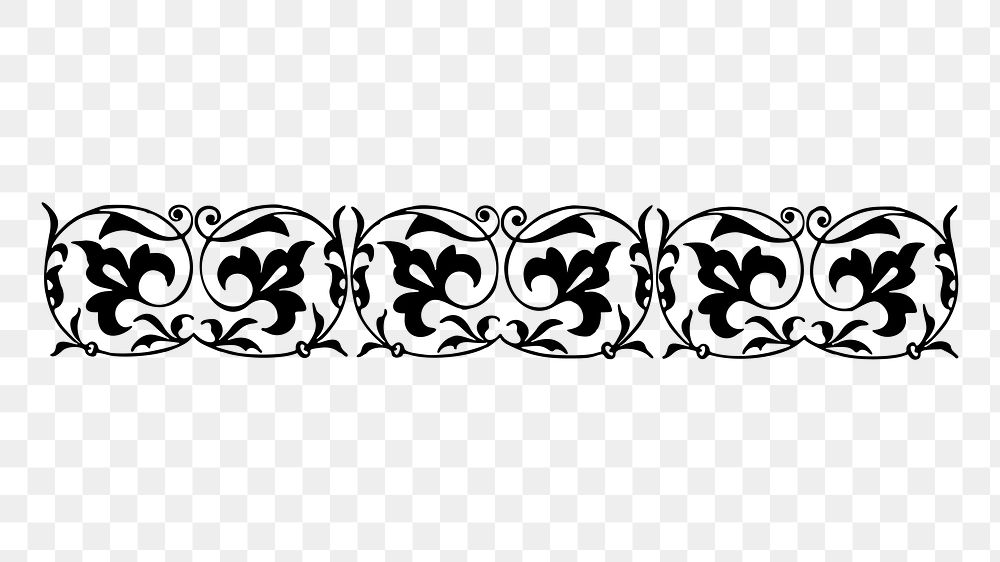 Vintage decoration png illustration, transparent background. 