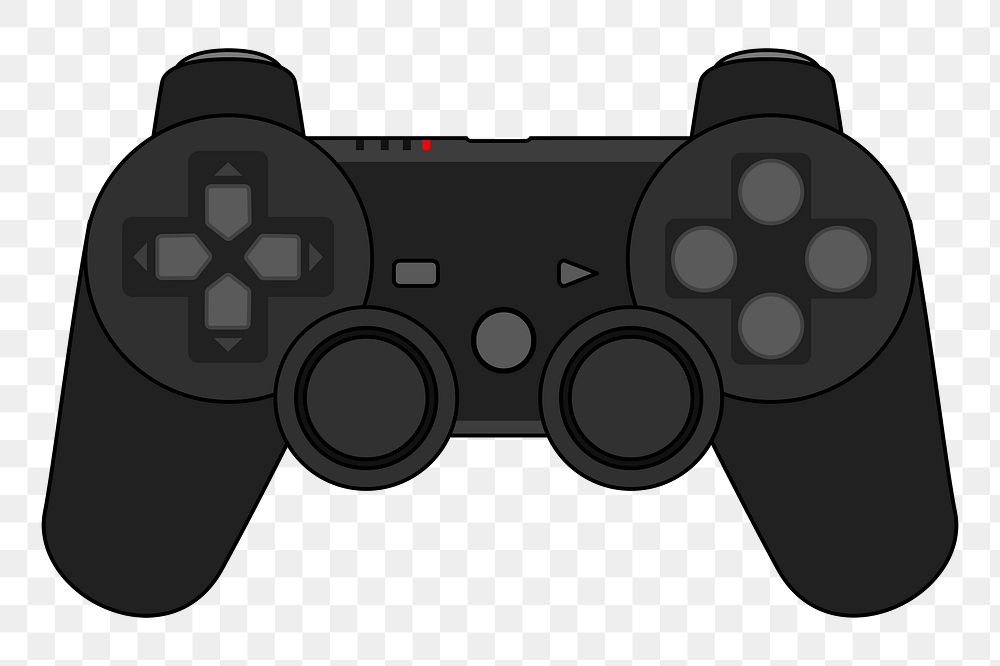 Game controller png illustration, transparent background. Free public domain CC0 image.