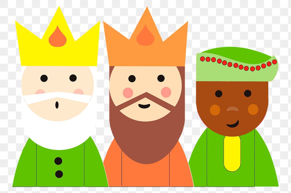 Three kings png sticker, transparent background. Free public domain CC0 image.