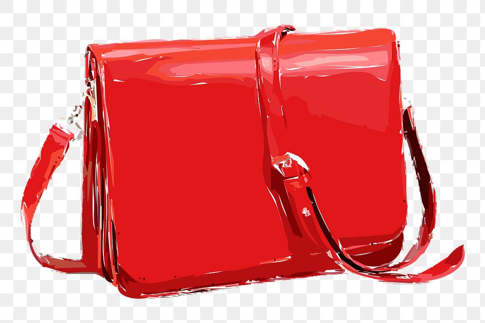 Red purse png sticker, transparent background. Free public domain CC0 image.
