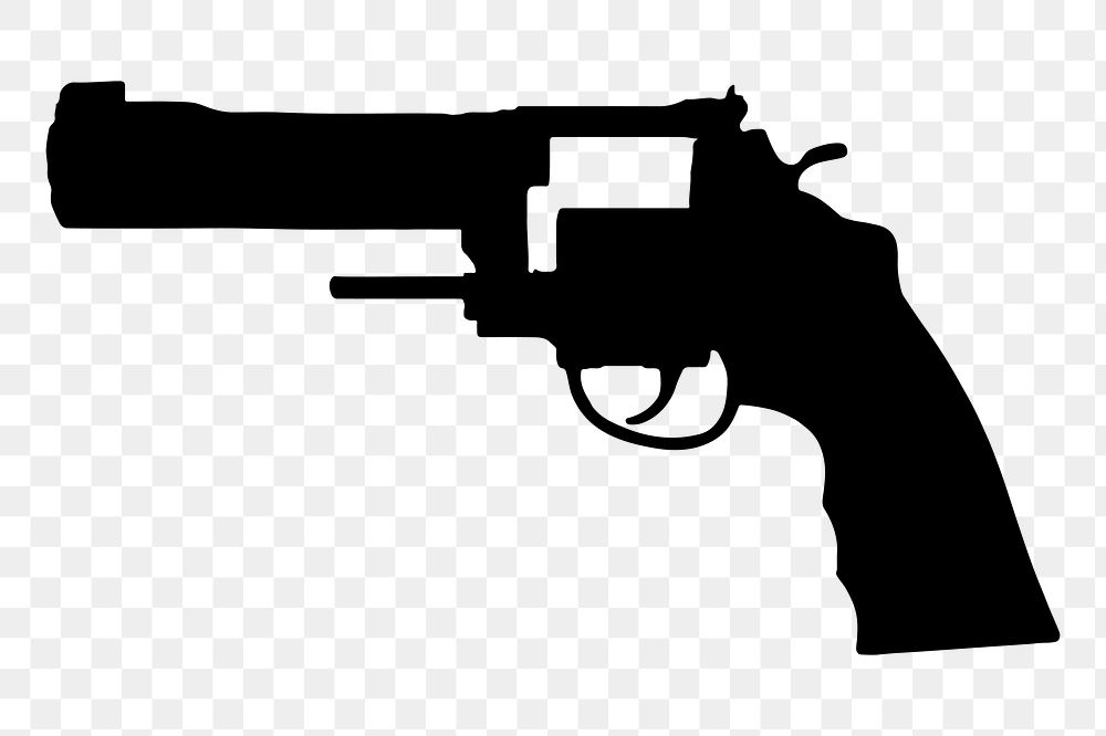 Gun silhouette png illustration, transparent background. Free public domain CC0 image.