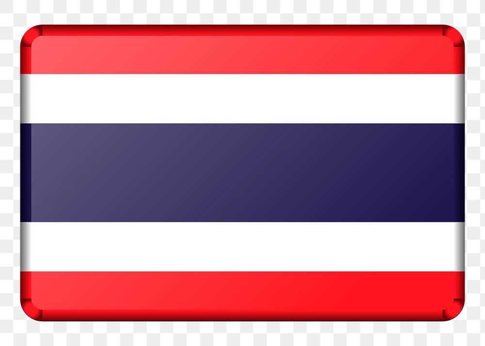 Thai Flag png sticker, transparent background. Free public domain CC0 image.
