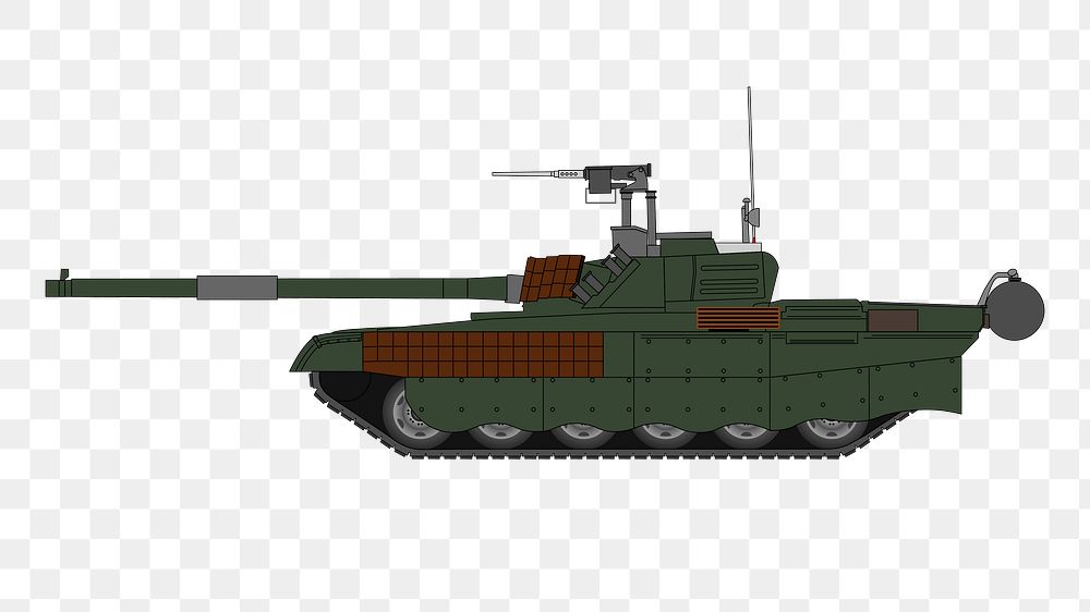 Armored tank png illustration, transparent background. Free public domain CC0 image.