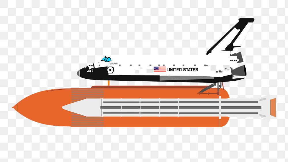 Shuttlecraft png illustration, transparent background. 