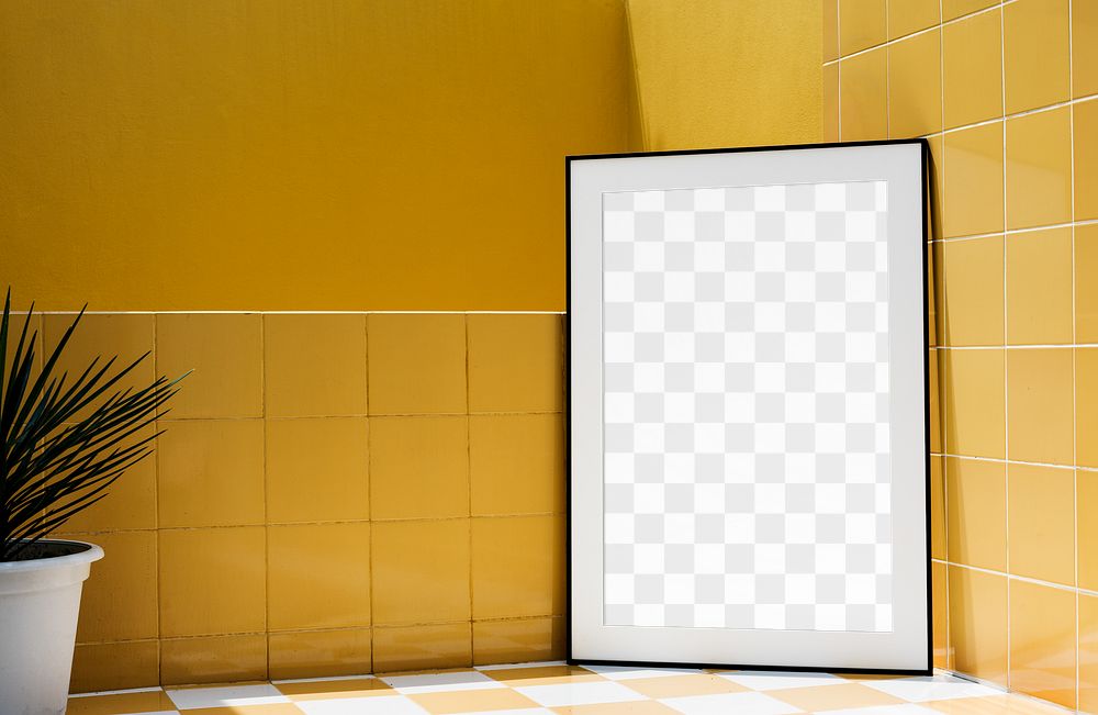 Picture frame png mockup, transparent design