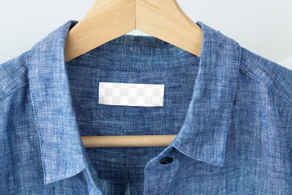 Clothing label png mockup, transparent design