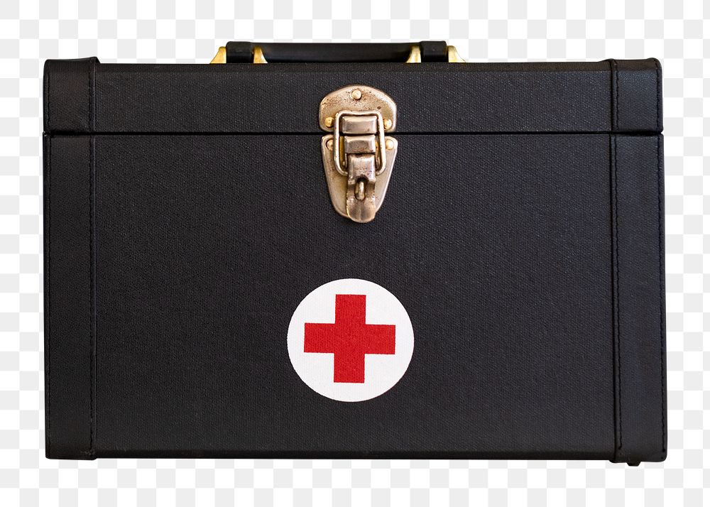First aid kit png sticker, transparent background