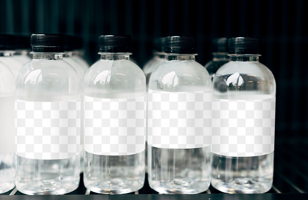 Plastic bottle png mockup, transparent design