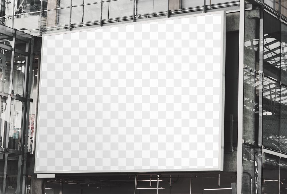 Billboard sign png mockup, transparent design