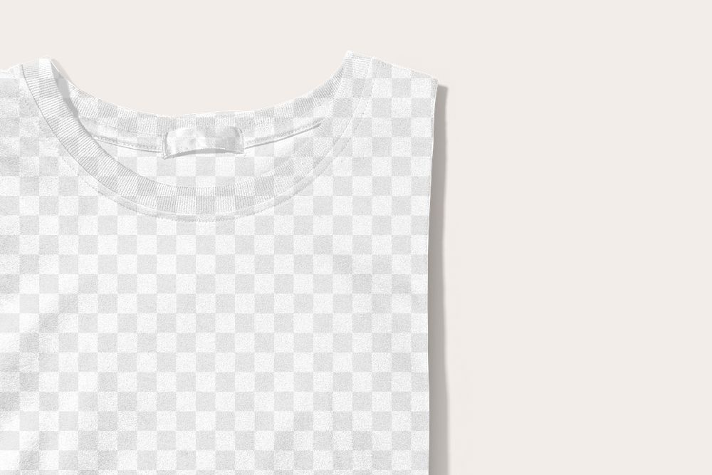 T-shirt png flat lay mockup, transparent design