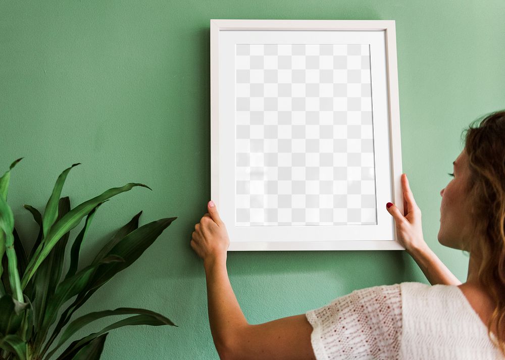 Photo frame png mockup, transparent design