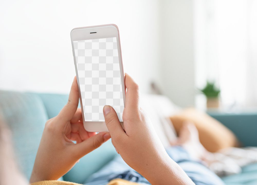 Phone screen png mockup, digital device, transparent design 