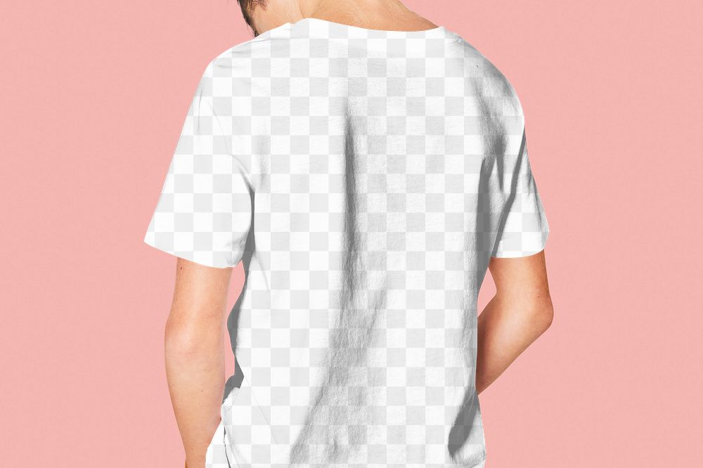 T-shirt png mockup, men's fashion transparent design