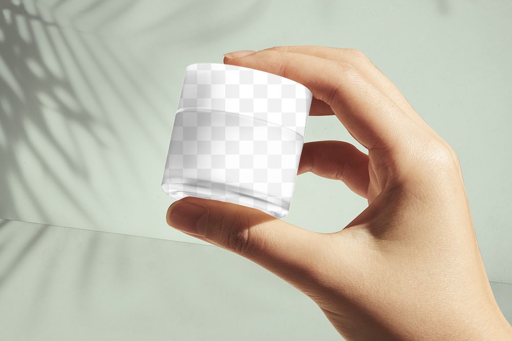 Cream pot png mockup, transparent design