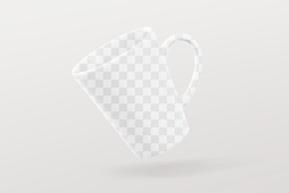 Coffee mug png mockup, transparent design