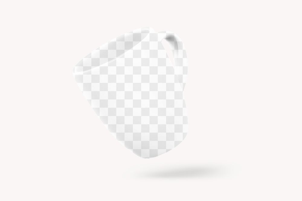 Ceramic coffee png mug mockup, transparent design