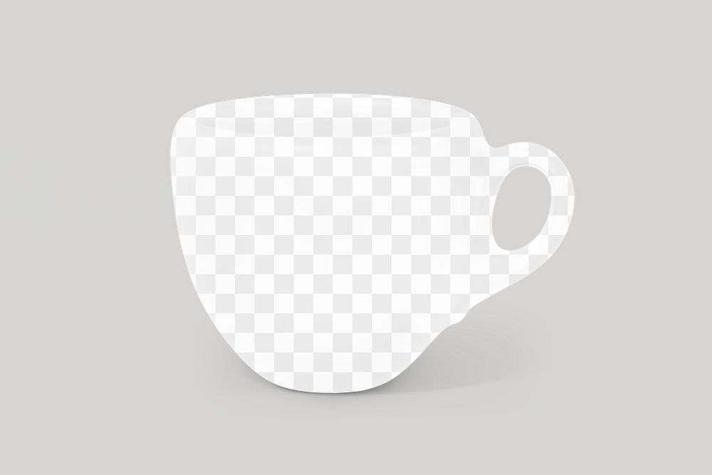 Espresso cup png mockup, transparent product design