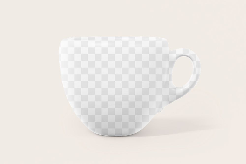 Espresso cup png mockup, transparent product design