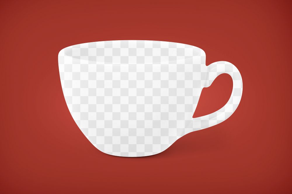 Coffee cup png mockup, transparent product design