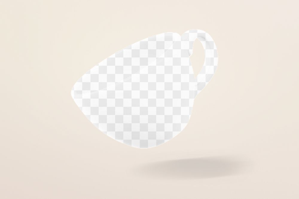 Coffee cup png mockup, transparent product design