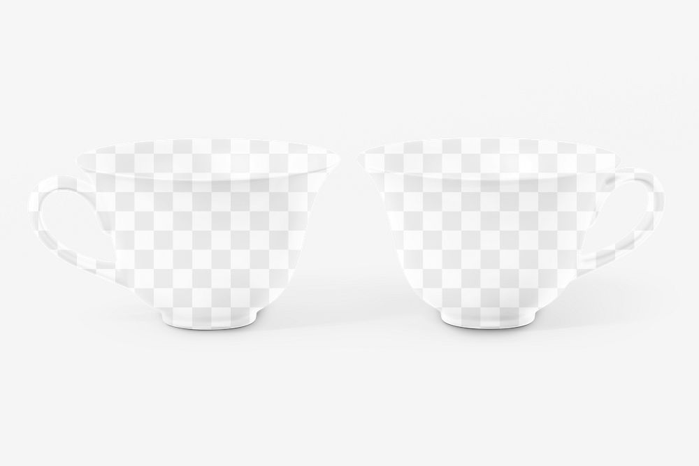 Tea cup png mockup, transparent design