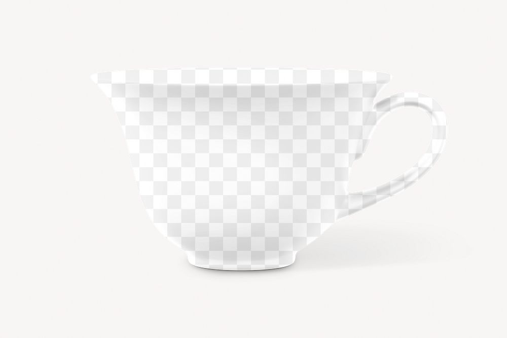 Tea cup png mockup, transparent design