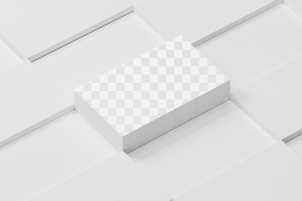 Business card png mockup, transparent design