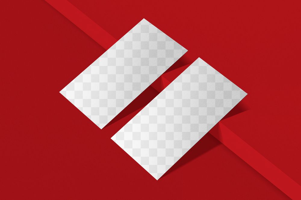 Business card png mockup, transparent design