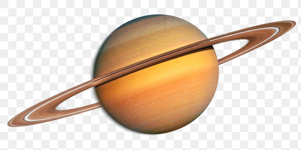 Saturn png sticker, realistic graphic, transparent background