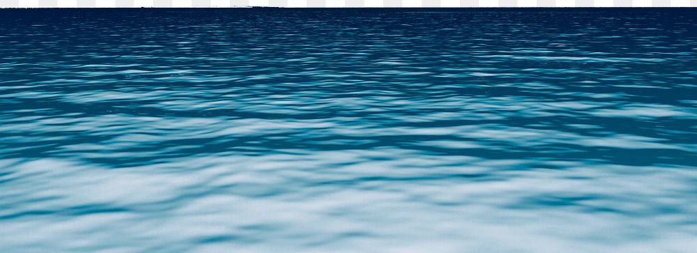 Blue ocean png border, transparent background
