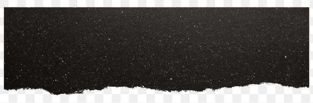 Png ripped border, dark night sky design, transparent background