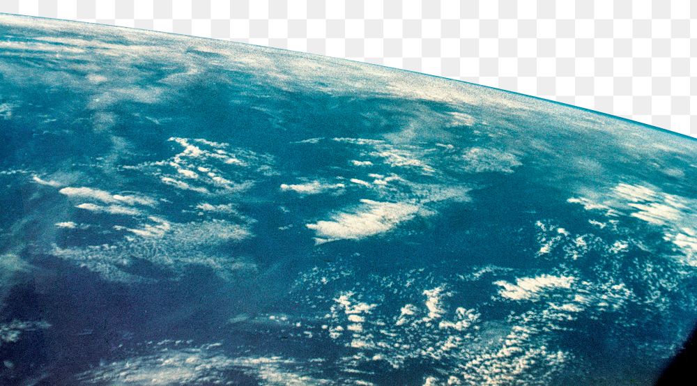 Earth surface png border, realistic design, transparent background