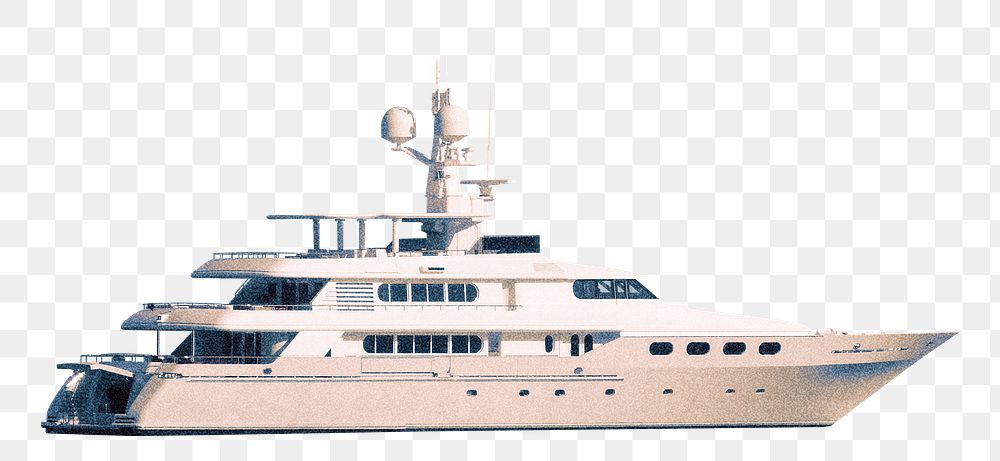 Luxury yacht png sticker, vehicle, transparent background