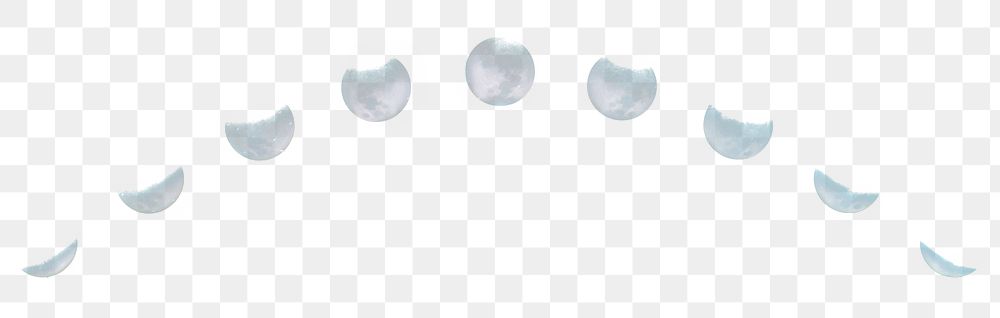 Moon phases png sticker, transparent background