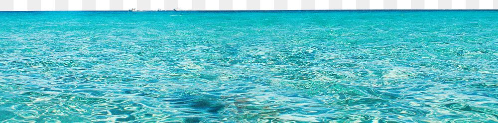 Ocean water png border, transparent background