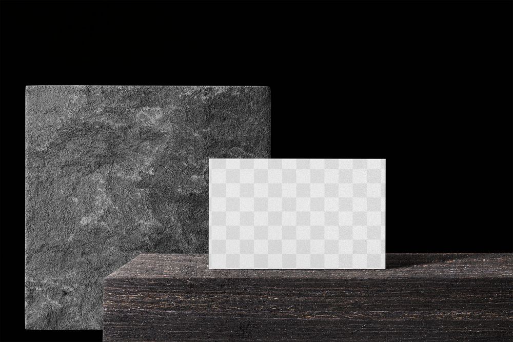 Business card png mockup, transparent design