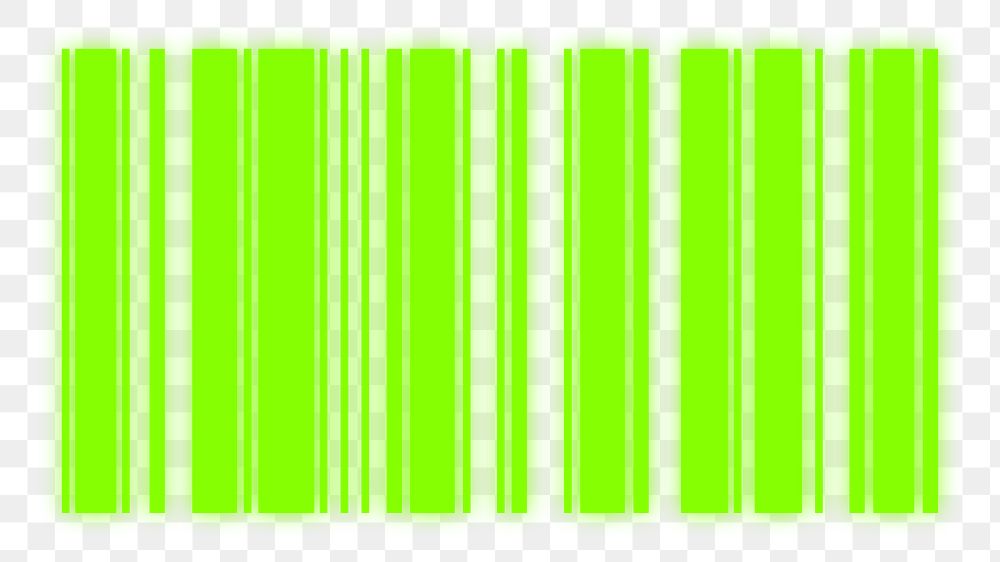 Neon barcode png sticker, transparent background