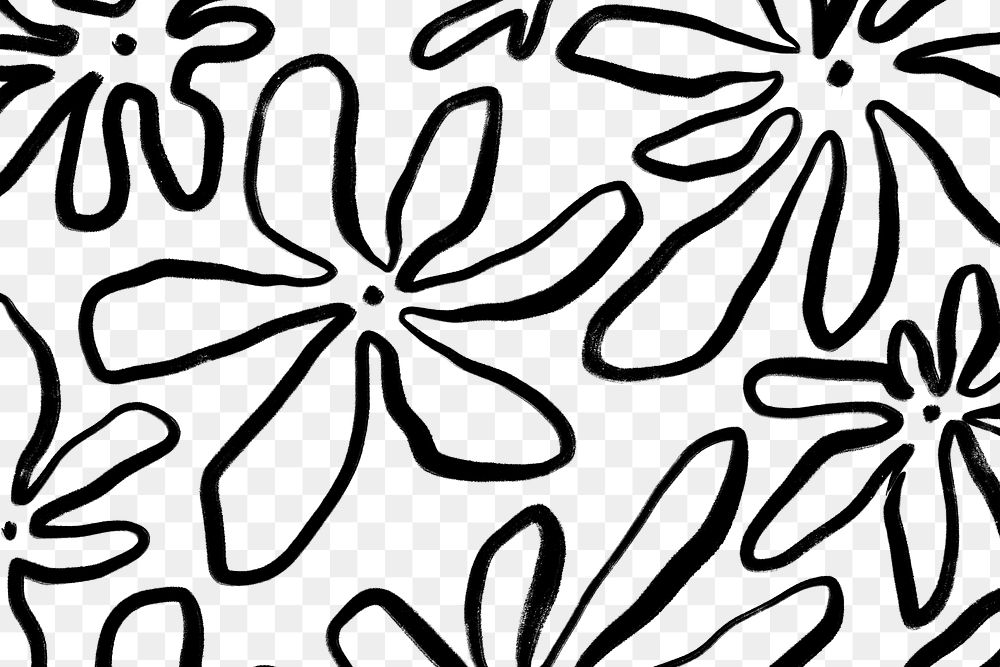 Flower pattern png overlay, transparent background