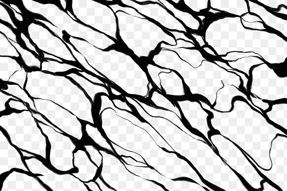 Png abstract wavy background, black design, transparent background